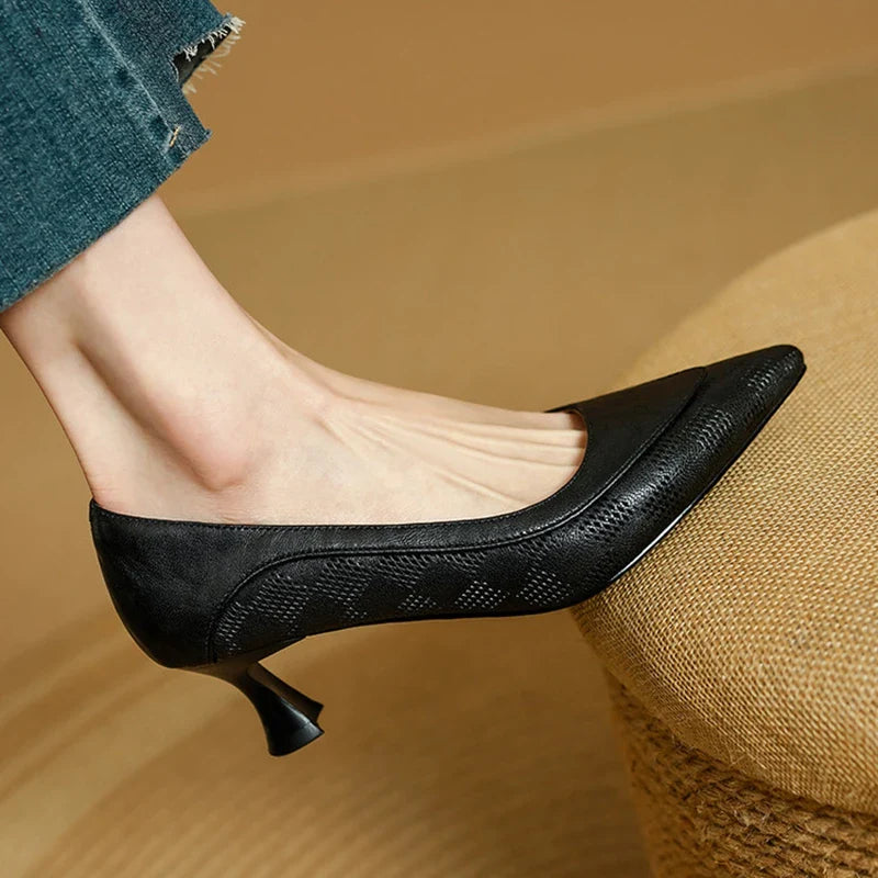 Selene Genuine Leather Heels
