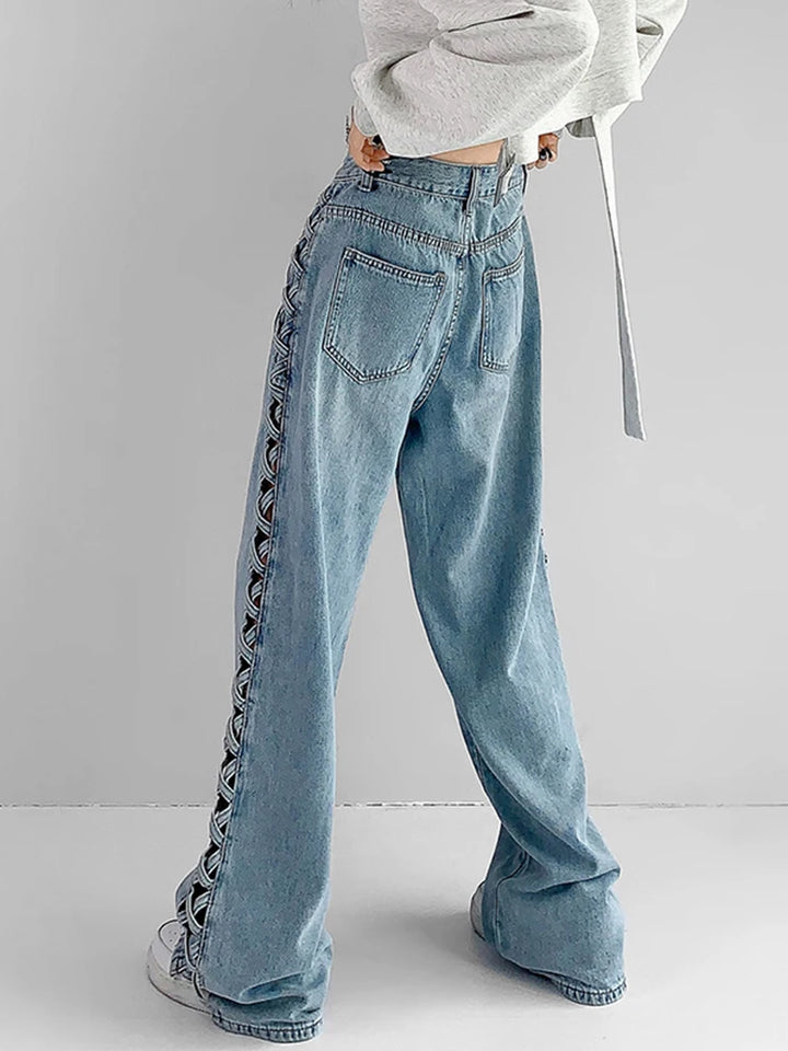 Laceway Side-Slit Jeans