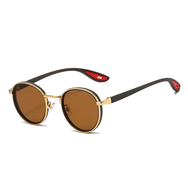 Alton Round Frame Sunglasses with lightweight metal frames and UV400 gradient lenses for sun protection.