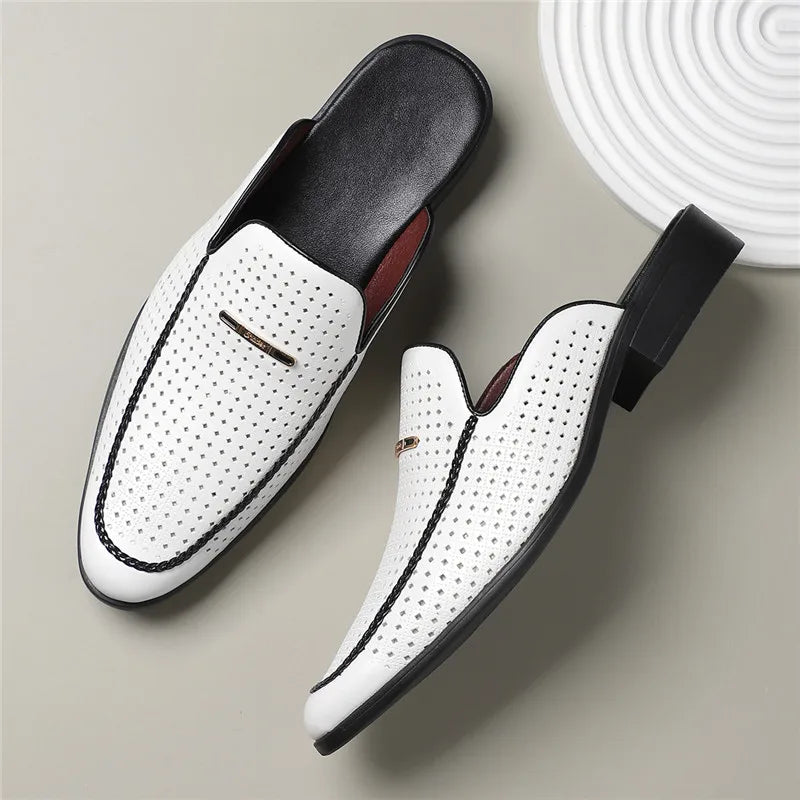 Bria Genuine Leather Mules
