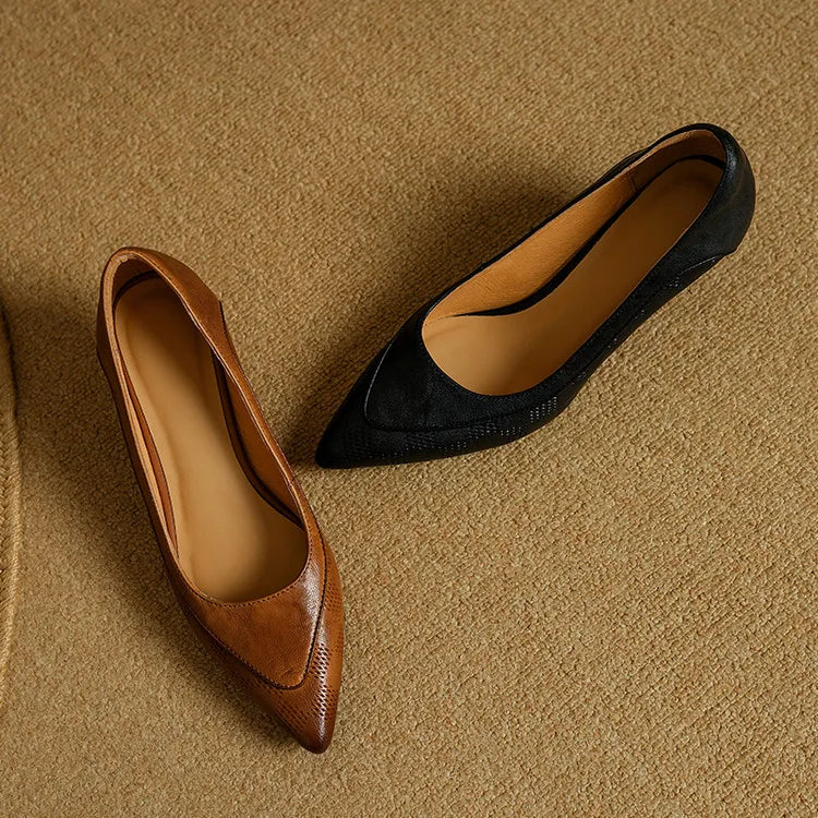 Selene Genuine Leather Heels