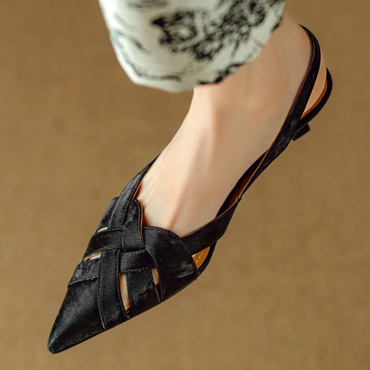 Elira Genuine Leather Slingback Heels