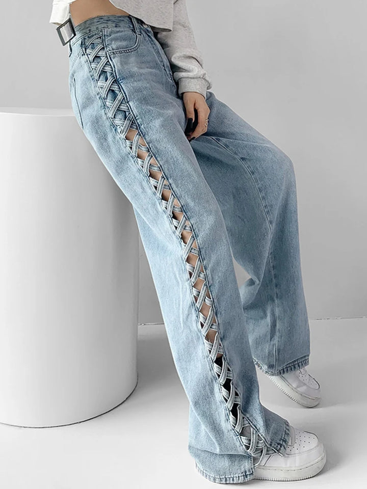 Laceway Side-Slit Jeans