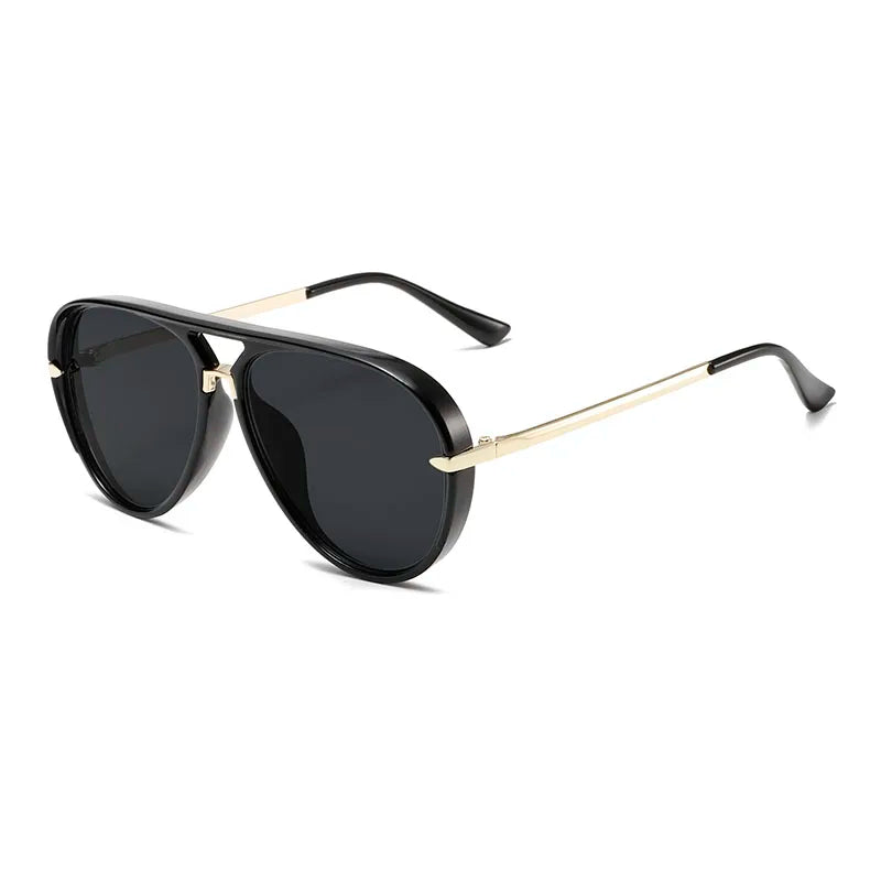 Stratos sunglasses in classic aviator style with double-bridge metal frame and UV400 protective tinted lenses.