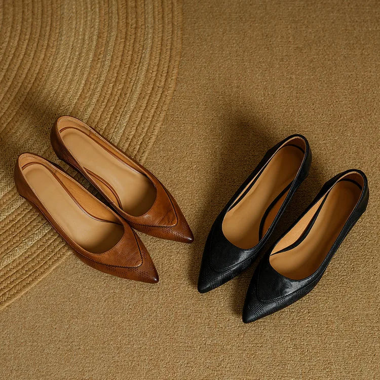 Selene Genuine Leather Heels