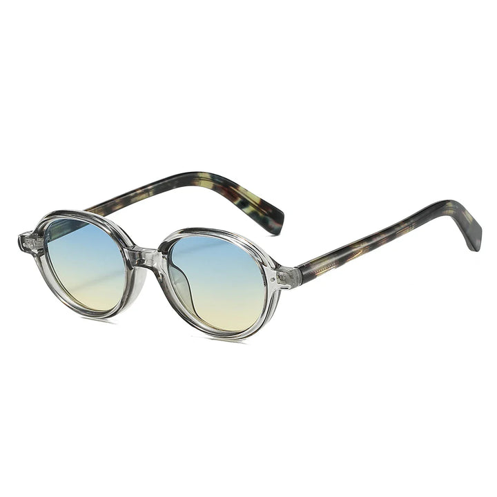 Sable Round Sunglasses with thick acetate frames and UV-blocking gradient lenses, stylish and durable design.