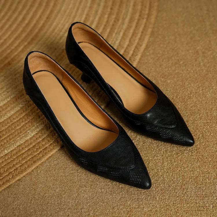 Selene Genuine Leather Heels