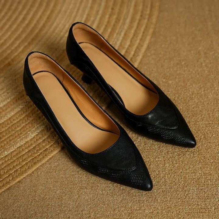 Selene Genuine Leather Heels