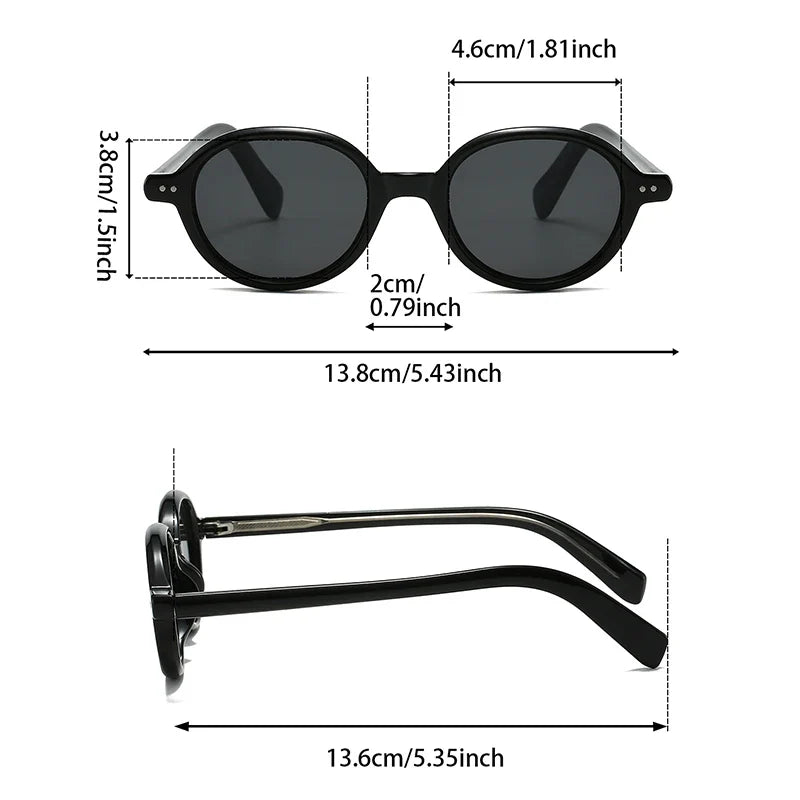 Sable Round Sunglasses with thick acetate frames, UV400 lenses, and ergonomic design, stylish and durable.
