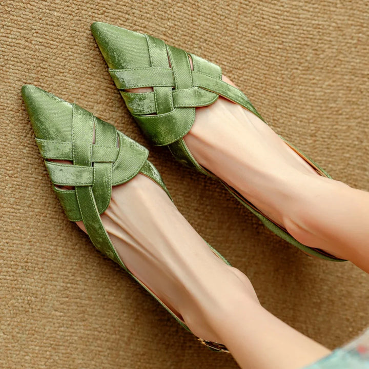 Elira Genuine Leather Slingback Heels