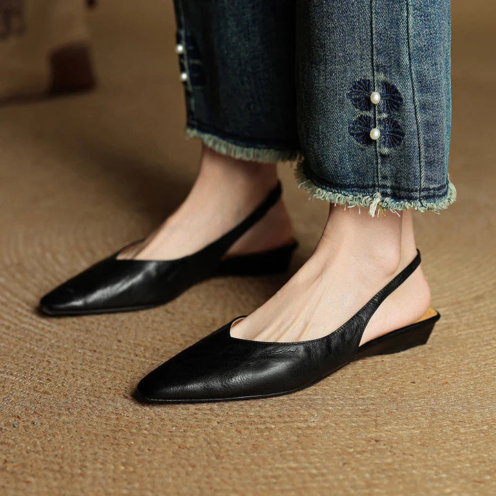 Liora Genuine Leather Slingback Flats