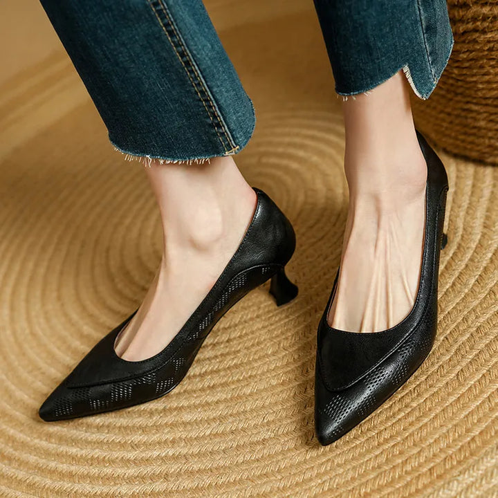 Selene Genuine Leather Heels