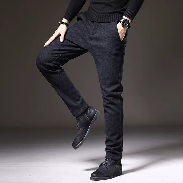 Henderson Slim-Fit Pants in dark color, showcasing modern, tailored design for comfortable everyday wear.