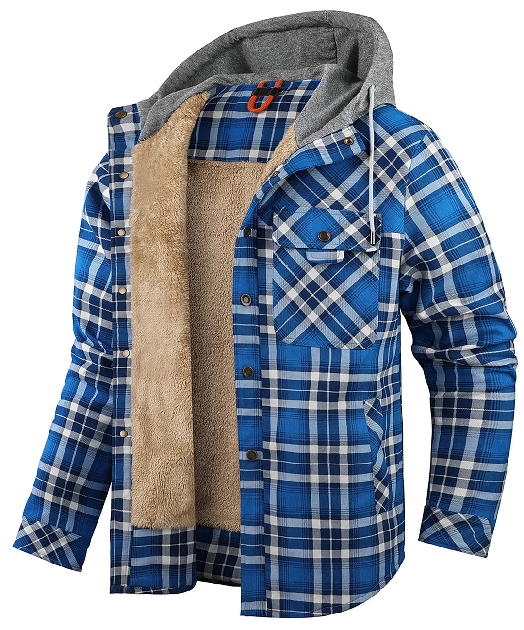 Warwick Sherpa Lined Hooded Flannel Jacket