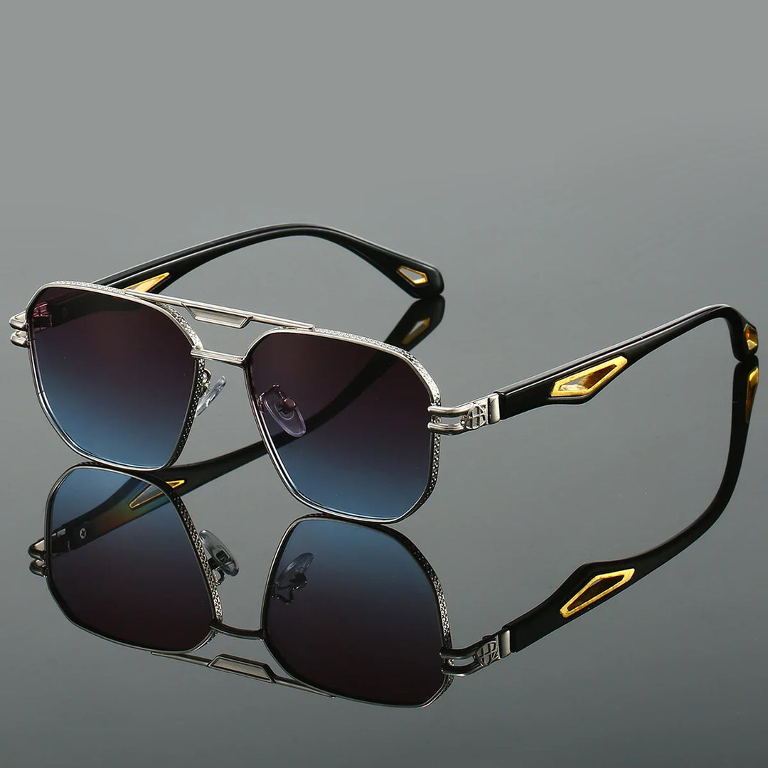 Kensley Aviator Sunglasses with gradient lenses, ergonomic fit, and sleek detailing for all-day comfort and UV protection.