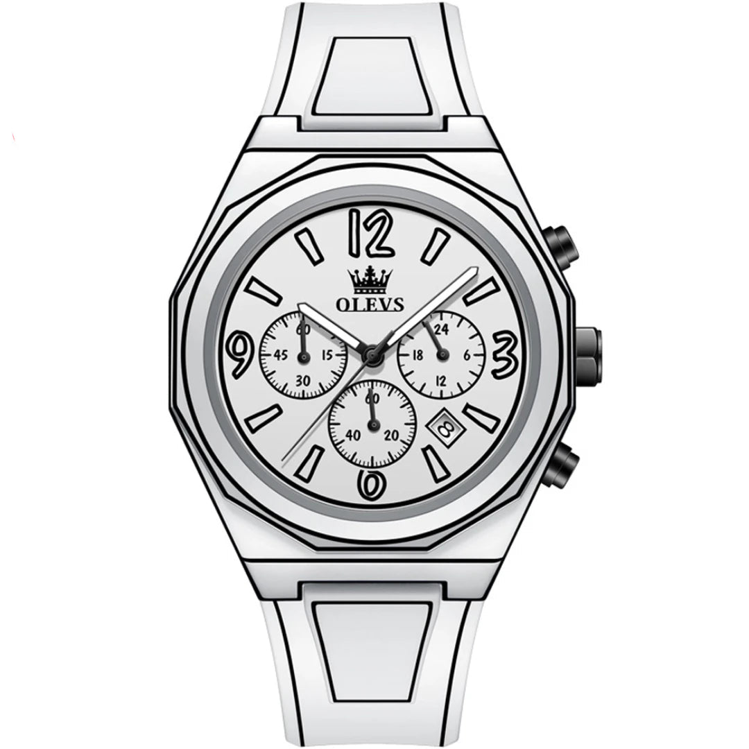Hypervisual Watch featuring bold design, multi-function chronograph, and ultra-precise quartz movement.
