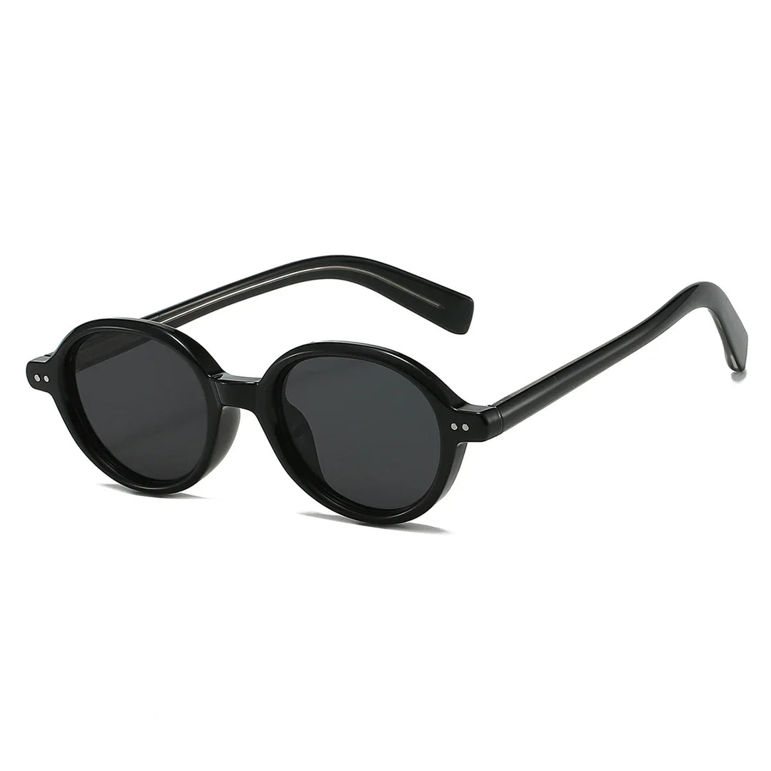 Sable Round Sunglasses with thick acetate frames and UV400-blocking lenses, showcasing bold and durable style.
