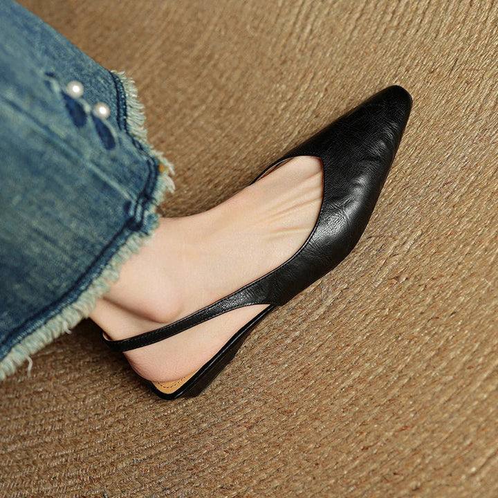 Liora Genuine Leather Slingback Flats