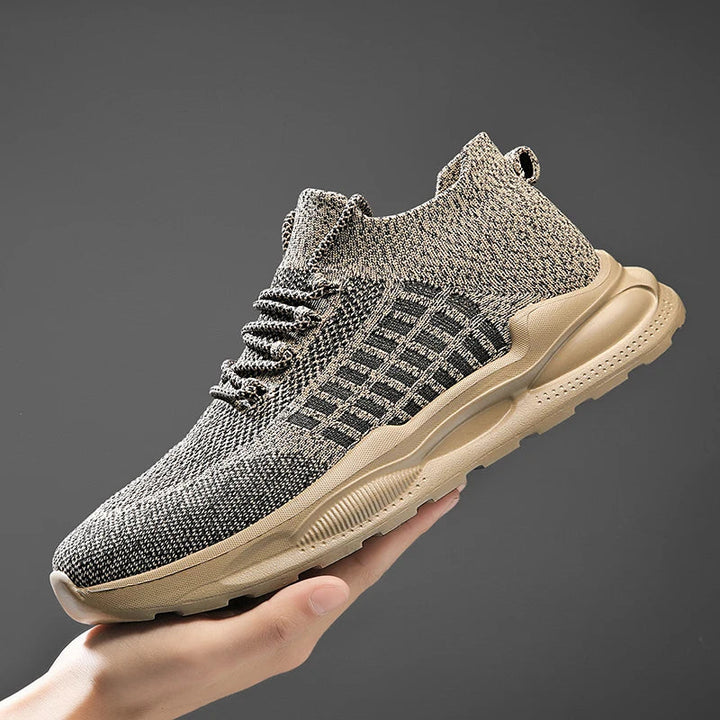 Brava Performance Mesh Sneaker in breathable knit with a high-rebound midsole, offering a secure slip-on fit for athletes.