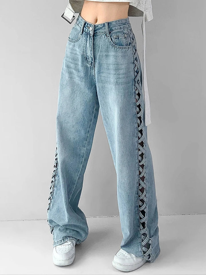 Laceway Side-Slit Jeans