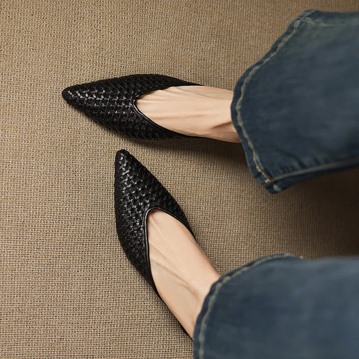 Violet Genuine Leather Mules