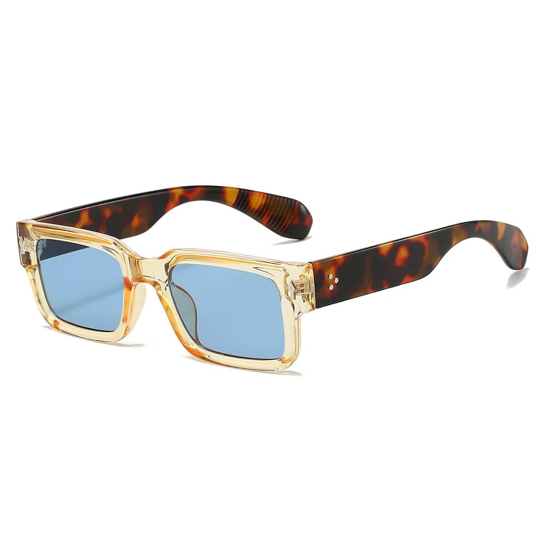Monroe sunglasses with clear fronts and tortoise shell arms, featuring UV-protective lenses for stylish eye protection.