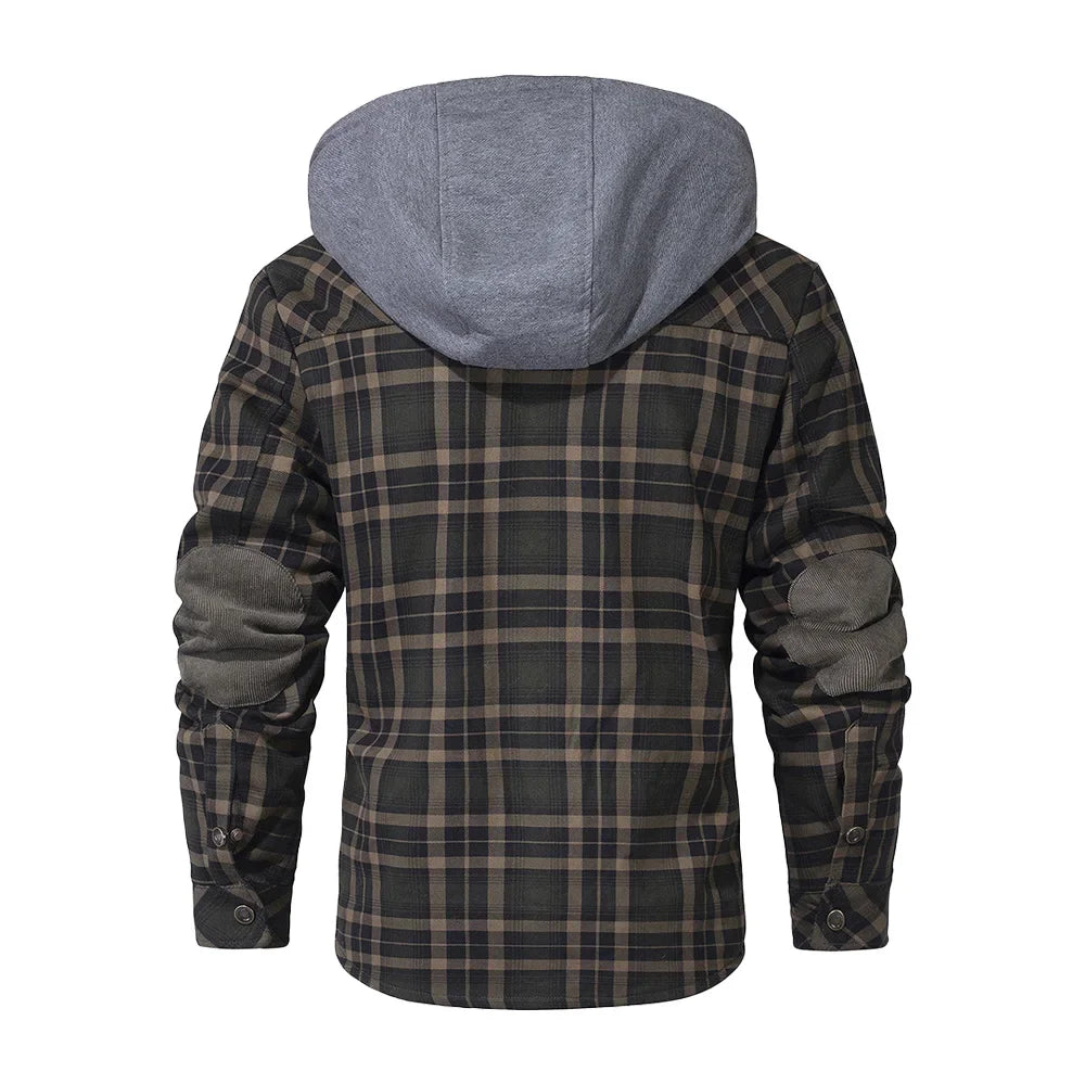Warwick Sherpa Lined Hooded Flannel Jacket