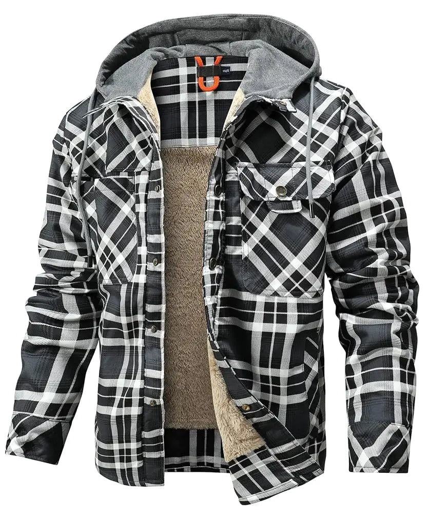 Warwick Sherpa Lined Hooded Flannel Jacket