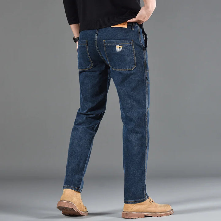 Stylish Men's Casual Jeans with Six Pockets – Comfortable Straight Cut Denim in Various Fashion Prints 1