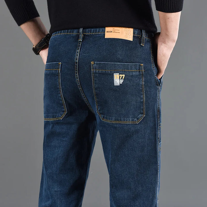 Stylish Men's Casual Jeans with Six Pockets – Comfortable Straight Cut Denim in Various Fashion Prints 4