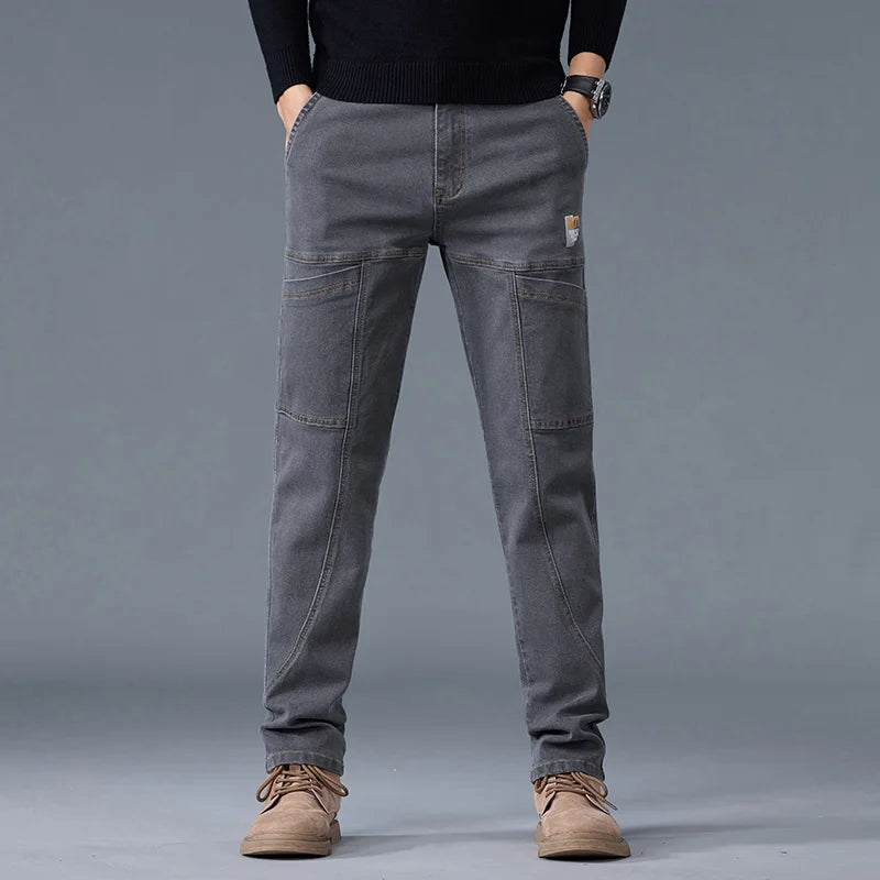 Stylish Men's Casual Jeans with Six Pockets – Comfortable Straight Cut Denim in Various Fashion Prints 5