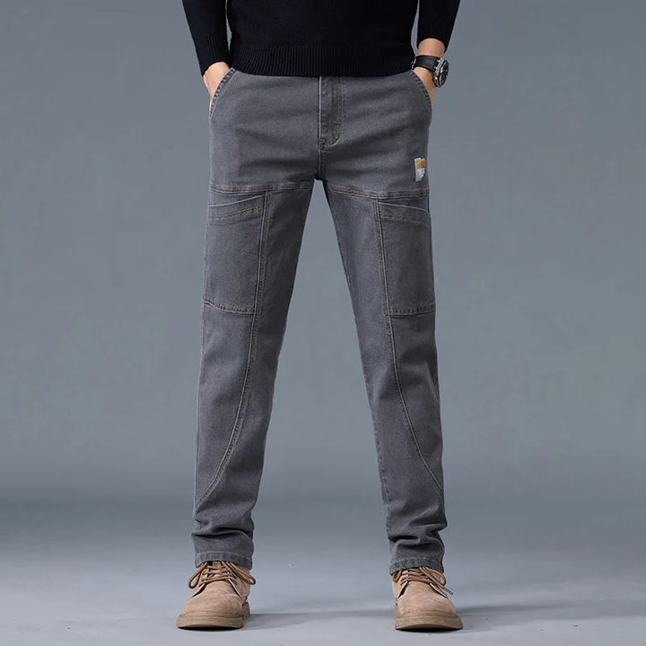 Stylish Men's Casual Jeans with Six Pockets – Comfortable Straight Cut Denim in Various Fashion Prints 5