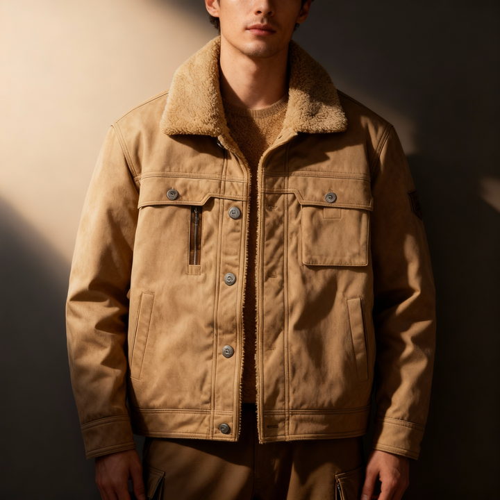 Camden Suede Sherpa Jacket