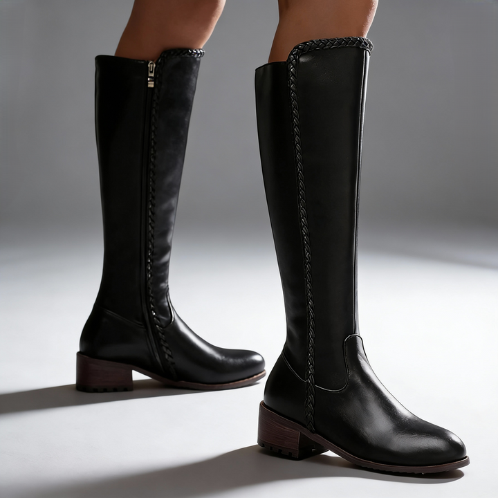 Liora Braided Knee-High Riding Boots