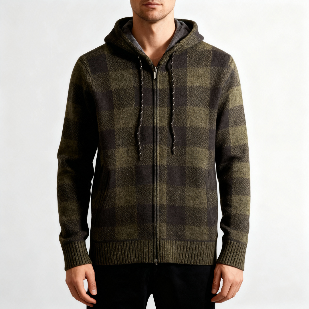Landon Plaid Fleece-Lined Hoodie