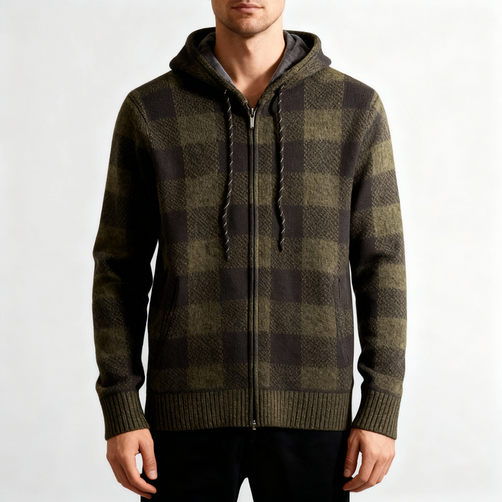 Landon Plaid Fleece-Lined Hoodie