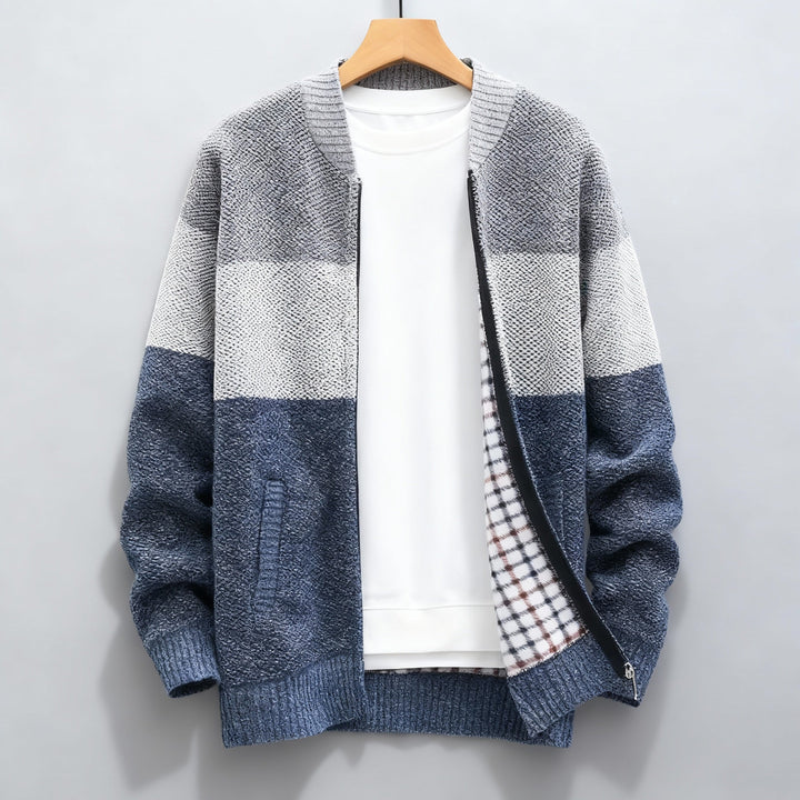Leander Striped Knit Jacket