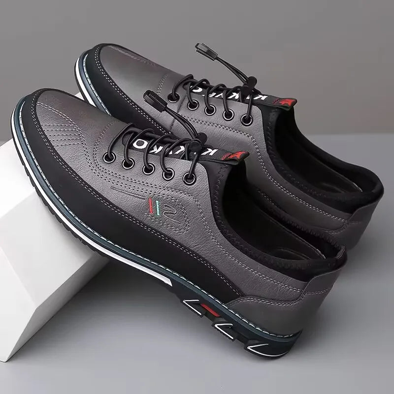 Bexley Men's Comfort Sneakers with padded upper and easy toggle lace closure, designed for all-day support and style.