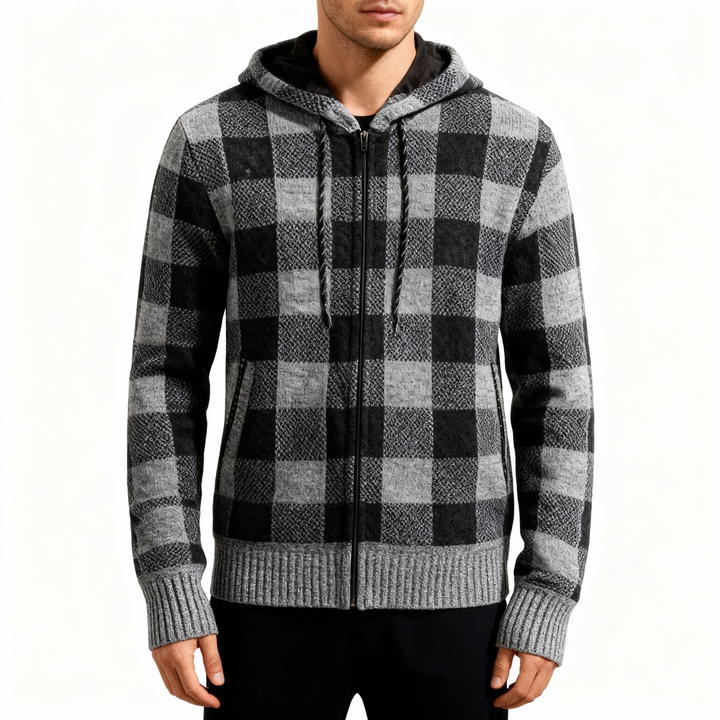 Landon Plaid Fleece-Lined Hoodie