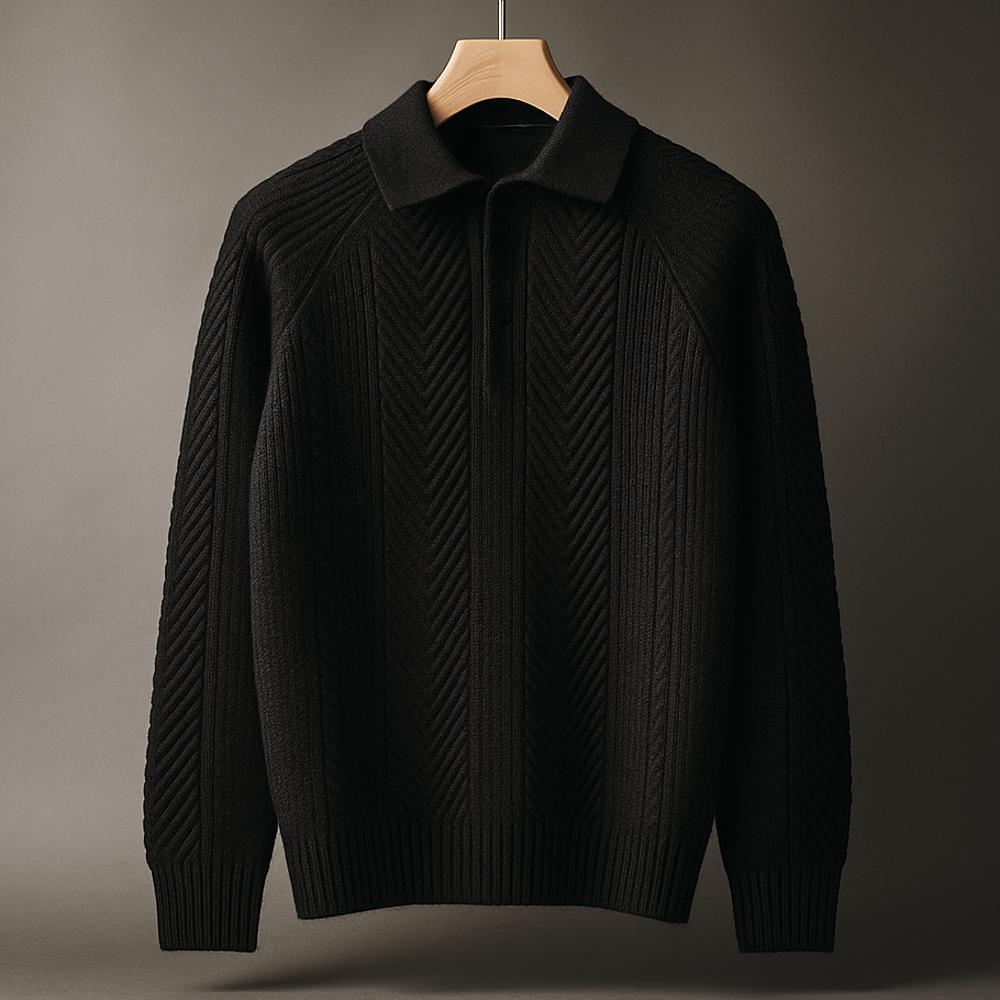 Renwick Herringbone Knit Polo