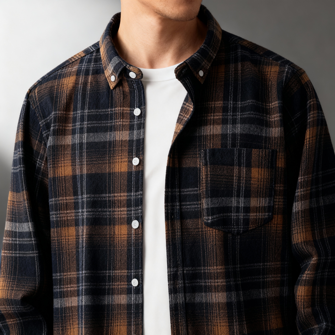 Mason Plaid Button-Down Flannel