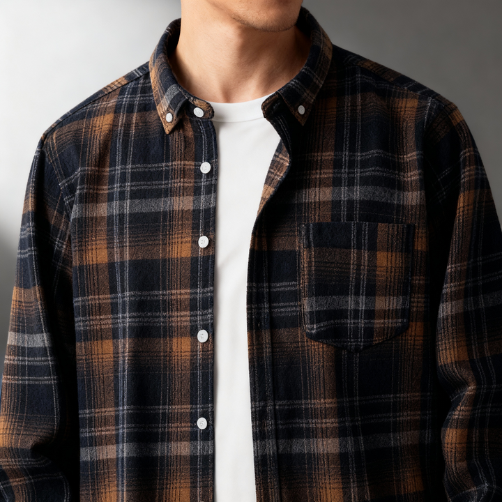 Mason Plaid Button-Down Flannel