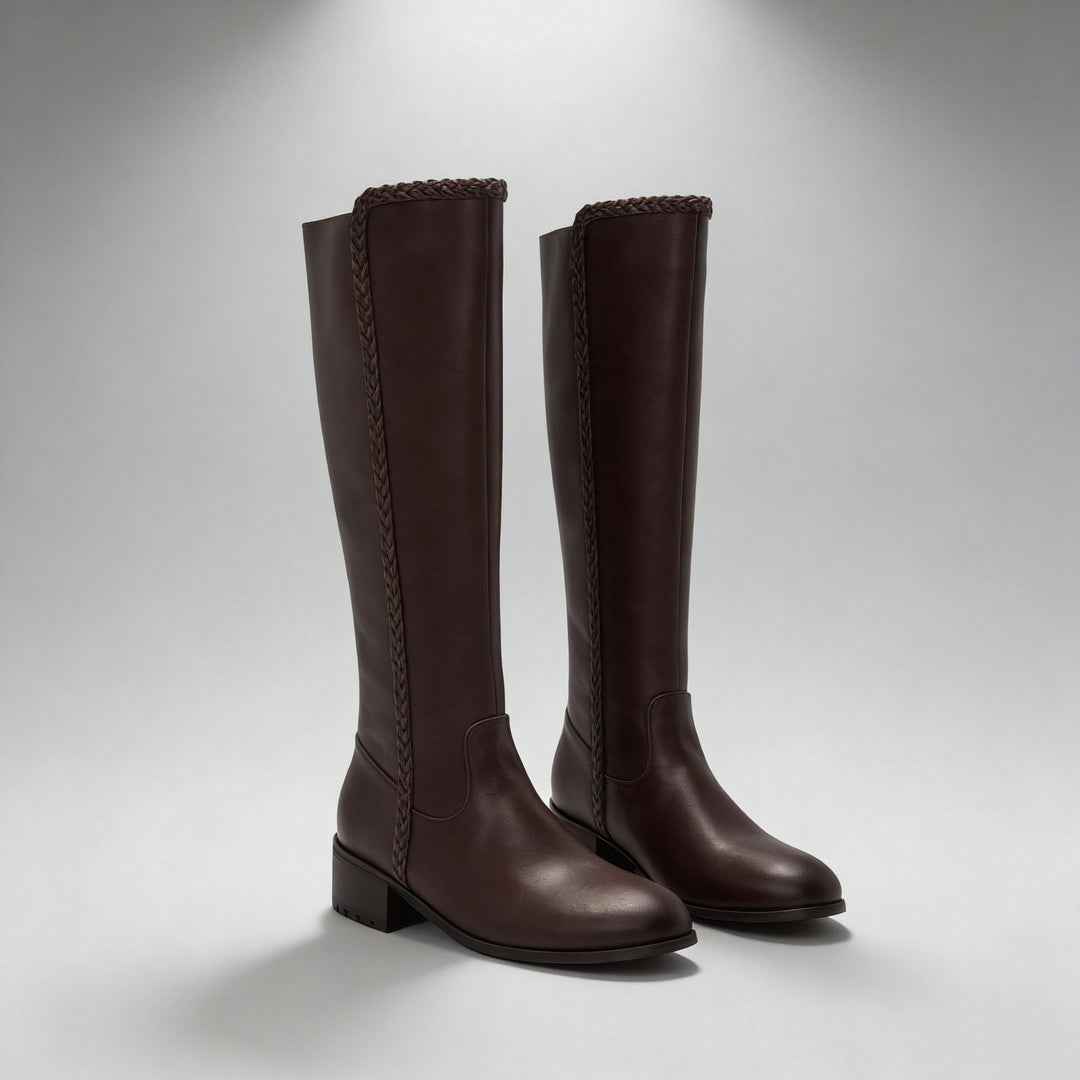 Liora Braided Knee-High Riding Boots