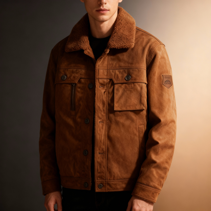 Camden Suede Sherpa Jacket