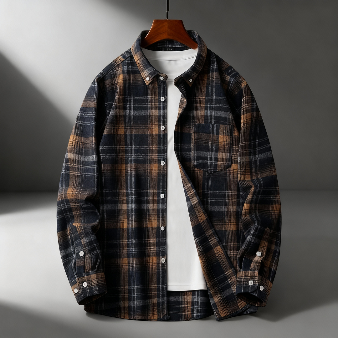 Mason Plaid Button-Down Flannel