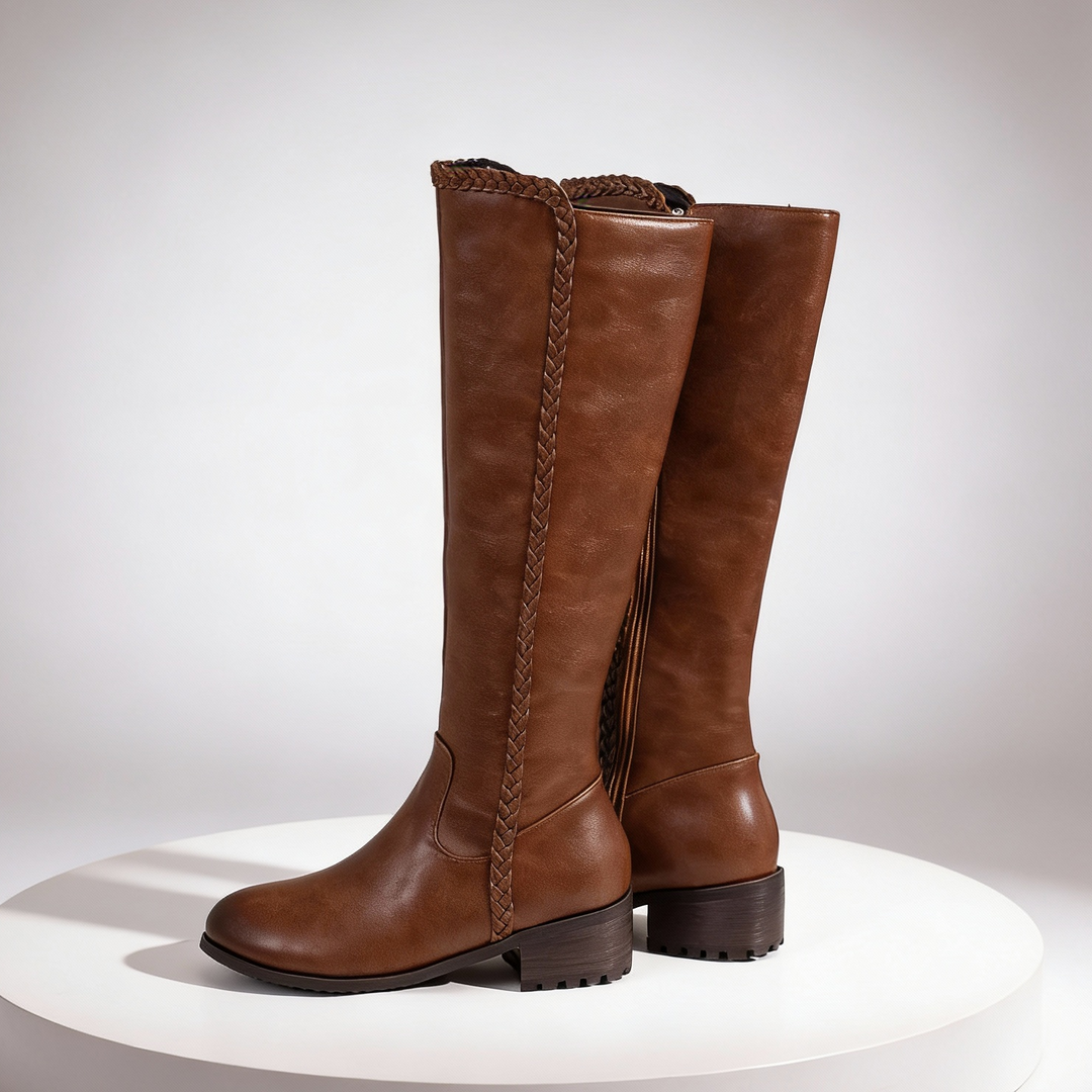 Liora Braided Knee-High Riding Boots
