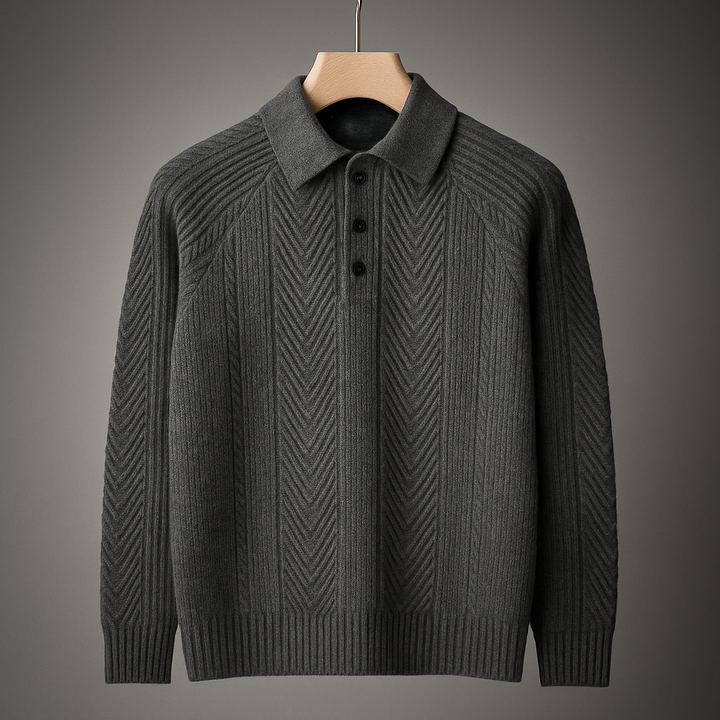 Renwick Herringbone Knit Polo