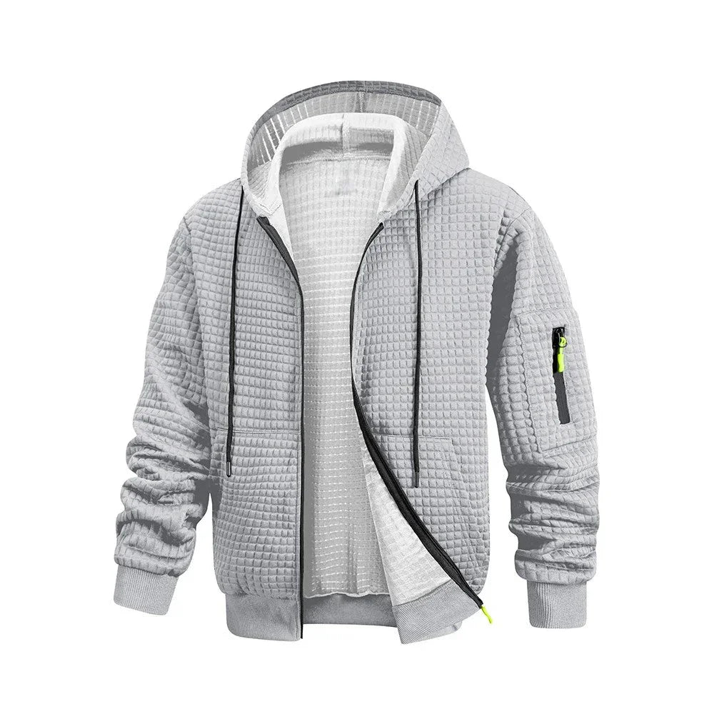 Griffin Knit Full-Zip Hoodie