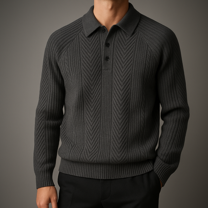 Renwick Herringbone Knit Polo