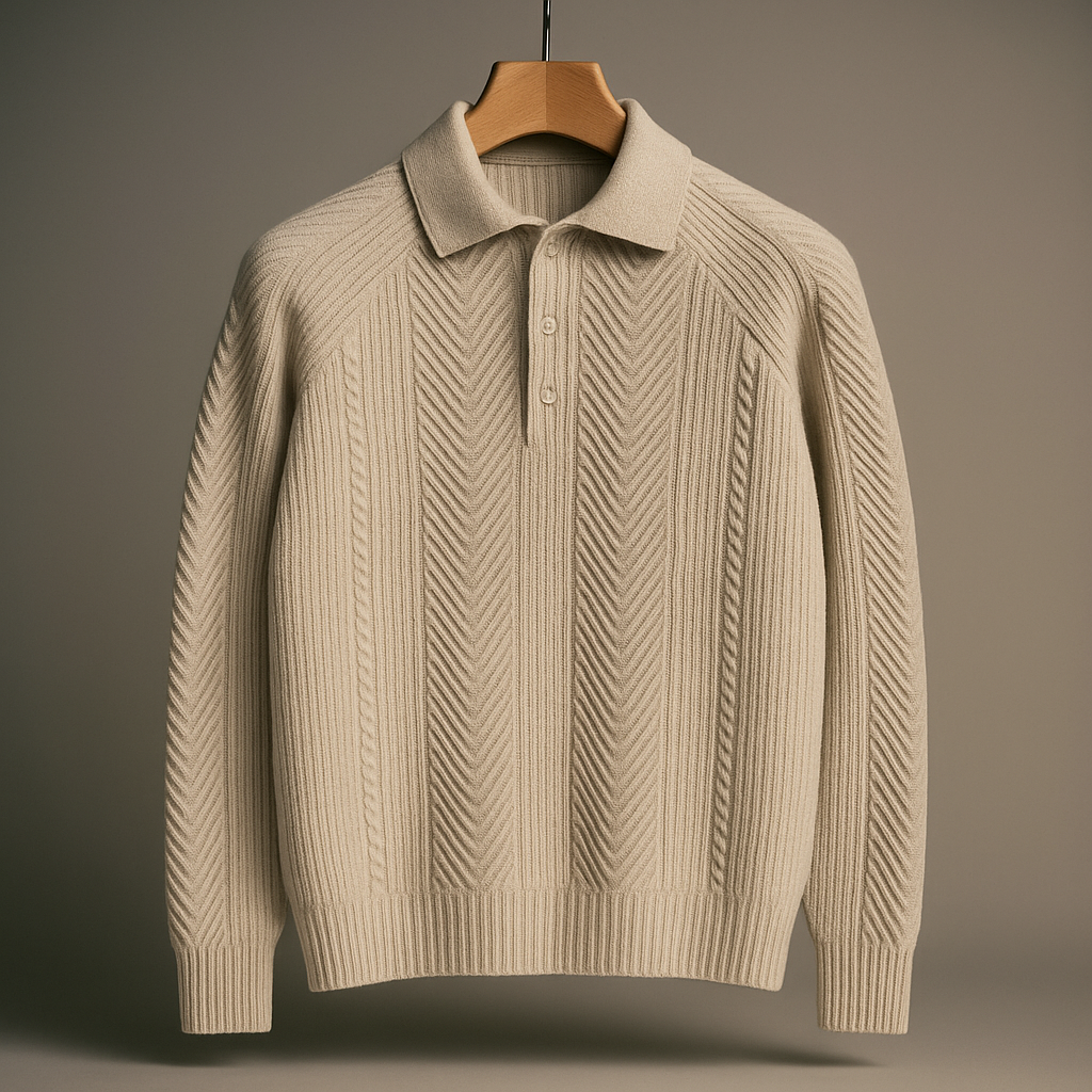 Renwick Herringbone Knit Polo
